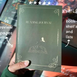 READING JOURNAL DARK GREEN AESTHETIC | book journal | physical | diary | softcover reading journal | book lover gift | book tracker | challenge