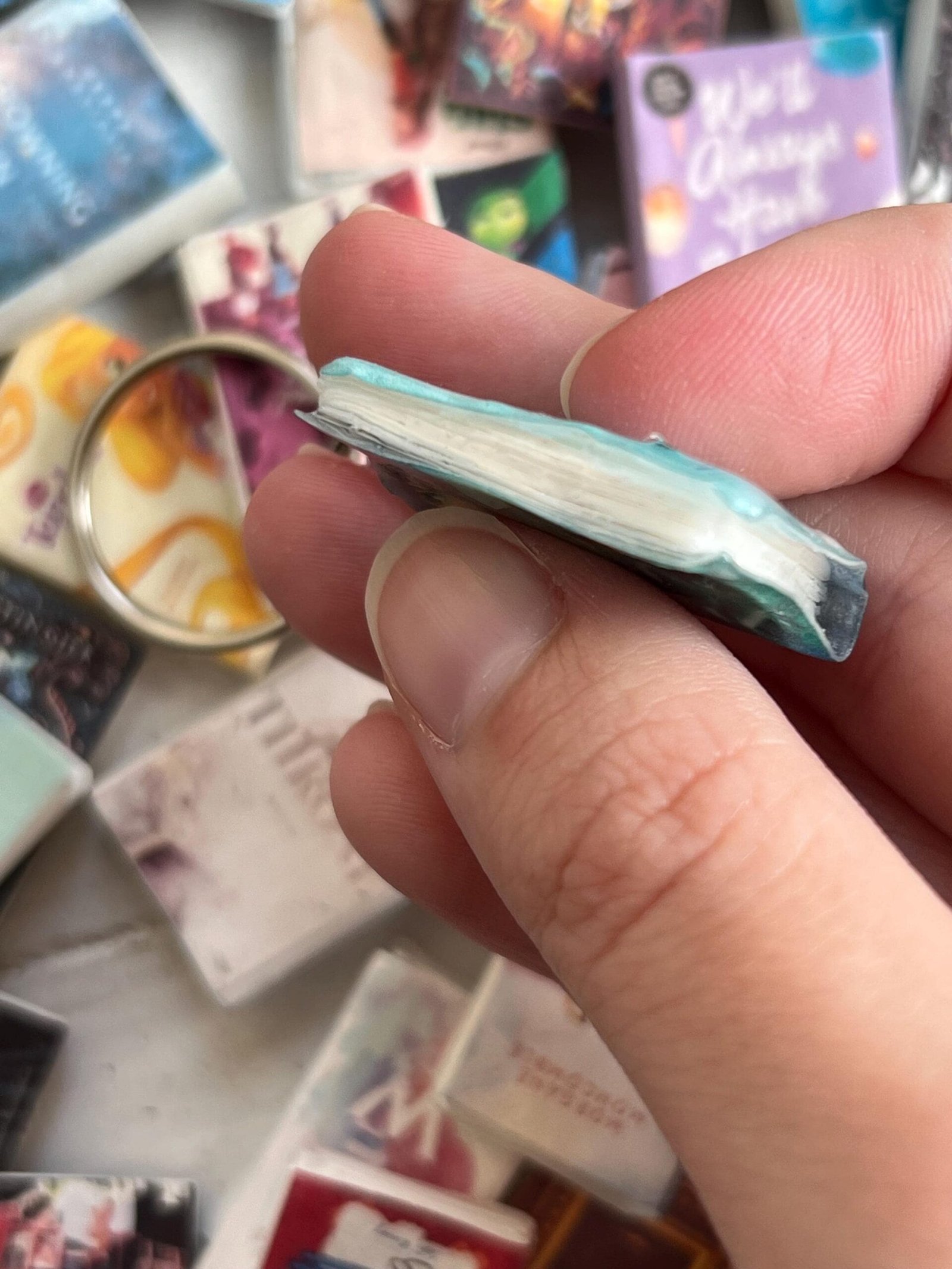 Custom Mini Book Keychain – Personalized Charm for Book Lovers Handmade Keepsake Tiny Accessory - Image 2