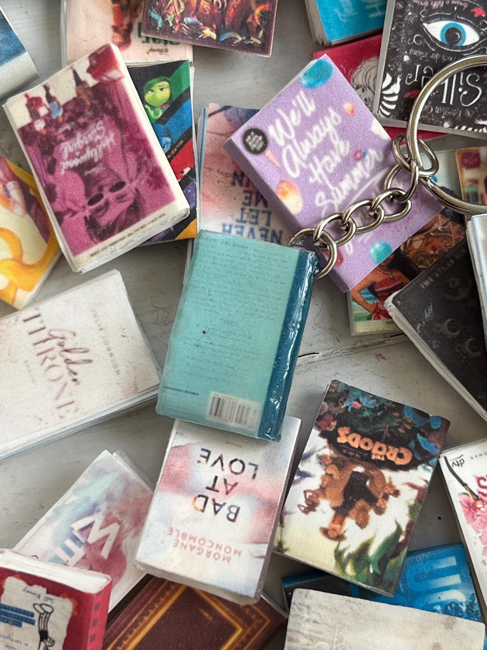 Custom Mini Book Keychain – Personalized Charm for Book Lovers Handmade Keepsake Tiny Accessory - Image 4